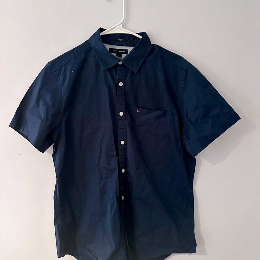 Tommy Hilfiger Men's Dark Blue Button Down Shirt